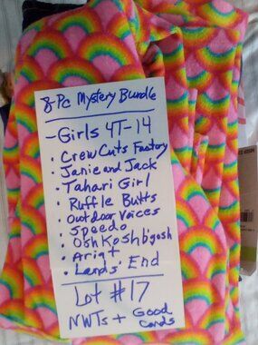 8-PIECE GIRLS 4T-14 MYSTERY BUNDLE JANIE AND JACK RUFFLE BUTTS ARIAT CREW CUTS F
